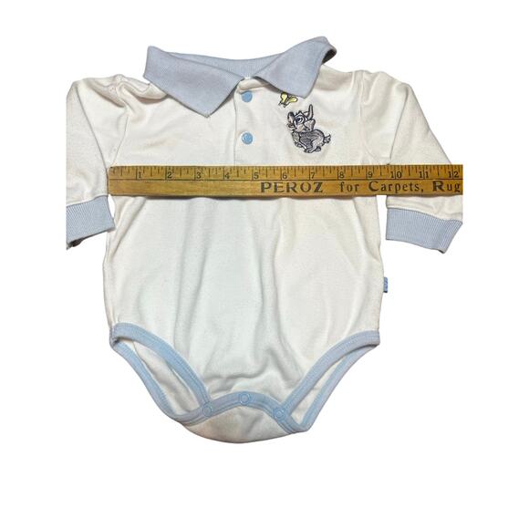 Vintage Disney's Lady and the Tramp Embroidered long sleeve collared one pc 6/9m - Picture 5 of 7